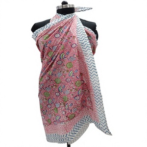 2026 Premium Handmade Block Printed <b>Sarong</b>, Extra Large Ethical Fashion, Soft Cotton Pareo, 100% Cotton <b>Sarong</b> Beach Cover-up - Product Image 1