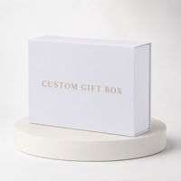 Boîte cadeau rigide magnétique blanche personnalisée, emballage en papier, logo en feuille d'or, boîte cosmétique, vente en gros, directement de l'usine