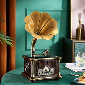 Tocadiscos Clásico Retro con Función de Altavoz BT, Reproductor de Vinilos Vintage, Decoración para el Hogar, Regalo para Sala de Estar o Estudio - Product Image 5