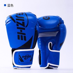Guantes de boxeo Gngjizhe, color azul, con velcro en la muñeca, equipo de fitness unisex - Product Image 1