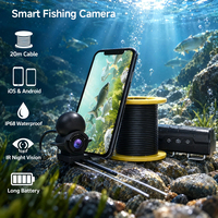 Dearsee Portable Underwater Fishing Camera 20 Meter Kompatibel dengan Android IOS untuk Ice Fishing Night Fishing
