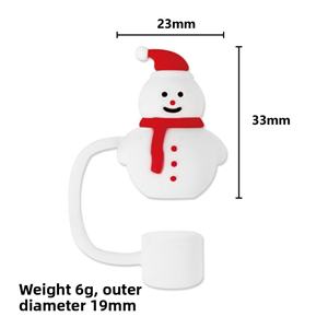 ฝาปิดหลอดซิลิโคนเกรดอาหารขนาด 10 มม. ป้องกันฝุ่น อุปกรณ์เสริมสำหรับเครื่องดื่มคริสต์มาส ขายดี - Product Image 5