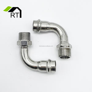 CE/GB Edelstahl-Kaltextrusions-Press verschraubung <span class=keywords><strong>90</strong></span>-Grad-Winkelgewinde 304/316L-Armaturen Winkel - Product Image 2