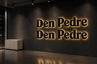 Enseigne lumineuse 3D personnalisée à LED rétroéclairée, lettres en métal, logo illuminé pour extérieur, bâtiment commercial, bar, devanture de magasin, mur