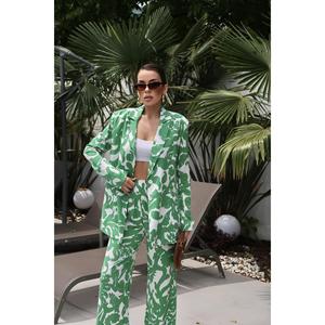 Green Jacket And Trousers <b>Set</b> - Green - Product Image 4