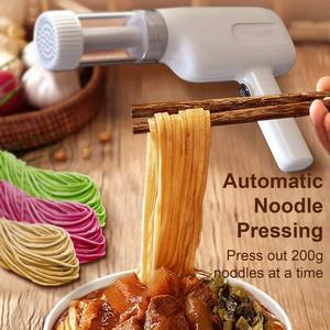 Machine à pâtes électrique automatique sans fil, manuelle, pour la découpe et le pressage de la pâte à spaghetti, avec 6 moules - Product Image 5