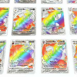 55 Carte da Gioco Poke <span class=keywords><strong>Mon</strong></span> TCG in Lamina d'Oro, Vendita Calda, Carte Rare Arcobaleno da Collezione per Bambini e Collezionisti - Product Image 2