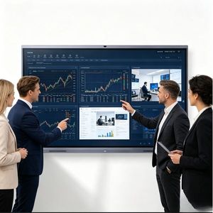 Tableau interactif intelligent 85 pouces à latence nulle pour l'écriture, avec diffusion sans fil, 4K, 20 points tactiles, pour l'éducation et l'animation, double fonction - Product Image 2