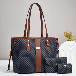 Wholesale PU Leather 3 Pieces Bags Set <b>Ladies</b> Shoulder Bags Luxury Designer Women's Handbags With a <b>Wallet</b> - Product Image 5
