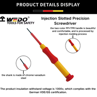 Tournevis de précision à fente avec poignée en plastique de qualité industrielle WEDO, fabrication OEM, vente en gros, personnalisation prise en charge
