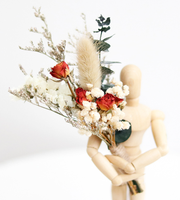 Mini bouquet de fleurs séchées, roses d'Aeonium, corsages multi-têtes, bulles mixtes, boutonnières, véritable eucalyptus, pampas, petits cadeaux