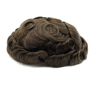 Prothèse capillaire <span class=keywords><strong>Oscar</strong></span> Mono avec base en PU pour hommes – Système de remplacement capillaire naturel en cheveux humains pour hommes - Product Image 6