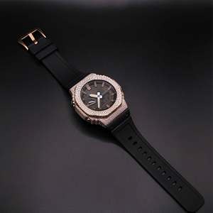 Montre de luxe <span class=keywords><strong>en</strong></span> argent 925 sertie de moissanite, style hip-hop, pour homme, idéale pour les soirées <span class=keywords><strong>en</strong></span> boîte de nuit et les performances sur scène, personnalisable - Product Image 6
