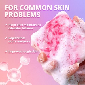 Tùy Chỉnh Trên Khuôn Mặt Cơ Thể Rửa Cơ Bản Làm Sạch Giữ Ẩm Màu Hồng Hoa Hồng Hoa Oải Hương Đầy Màu Sắc Handmade Xà Phòng - Product Image 4