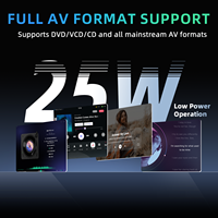 Reproductor de DVD/VCD/CD/MP3/MP4 para Autobús, Reproductor de DVD de Una Din, Audio Estéreo para Camión/Autocar, Pantalla LCD a Color, Compatible con USB/SD