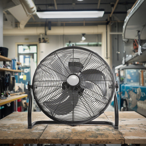 Ventilateur industriel sur pied 20 pouces à moteur AC, 3 vitesses, faible bruit, pour maisons, hôtels, ateliers de métaux ferreux, en aluminium de 20 pouces - Product Image 5