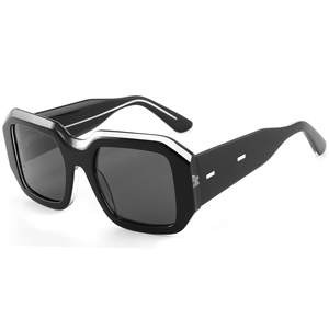 Lunettes de soleil Wayfarer personnalisées avec logo, monture intégrale, verres polarisés UV400, unisexe, mode décontractée, monture transparente - Product Image 1