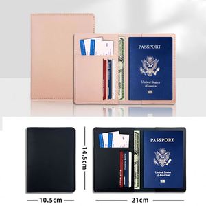 ซองใส่พาสปอร์ตพร้อมโลโก้แบบกำหนดเอง กระเป๋าใส่บัตรหนัง PU อุปกรณ์เสริมสำหรับการเดินทาง ที่เก็บเอกสาร ป้องกันเอกสาร สำหรับผู้หญิงและผู้ชาย - Product Image 2