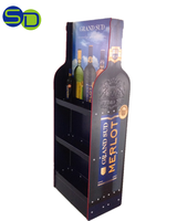 Étagères de gondole JL034, étagère de supermarché, étagère de rangement, présentoir à boissons, présentoir à vin rouge en bois, présentoir à boissons en bois