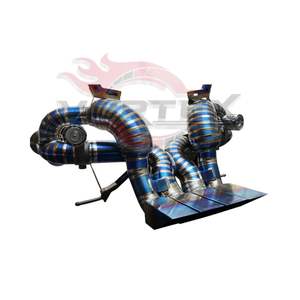 Système d'échappement avec silencieux Catback en alliage de titane, convertisseur catalytique, tuyau de descente, finition bleu brûlé pour Lamborghini LP700 - Product Image 4