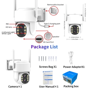 Новая умная PTZ IP-камера для домашней безопасности, Wi-Fi 2,4 ГГц/5 ГГц, водонепроницаемая, уличная, с двусторонней аудиосвязью и облачным хранилищем - Product Image 5