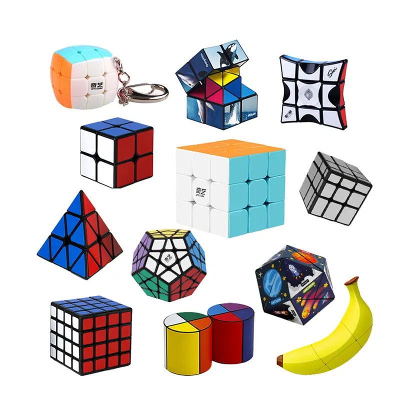 Custom Logo Photo Puzzle Magic Cube Set 2x2 3x3 4x4 5x5 Speed Magic Cube Stress Fidget Toys Finger Training Shaped Cube