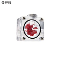 OCOCOO Débitmètre professionnel pour refroidissement liquide PC, filetage G4/1, indicateur acrylique pour boucle liquide personnalisée de PC de jeu