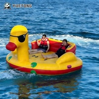Canapé gonflable Yuetong au design populaire en forme de canard jaune, jouet de sport aquatique, canapé gonflable pour la mer/le lac/l'océan