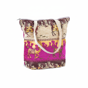 Playa de turco Cameled bolsa con tela de chenilla. Hecho en Turquía - Product Image 2