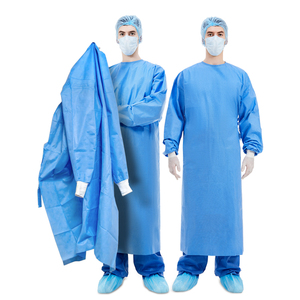 Hubei Haixin Disposable Surgical <strong>Gowns</strong> Waterproof Nonwoven Soft <strong>Isolated</strong> <strong>Gowns</strong> SMMS EN13795 Micropore Surgeon <strong>Gown</strong> Manufacturer - Product Image 1