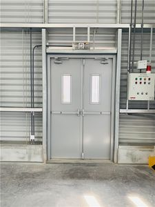 Puerta ignífuga de acero de una sola hoja para escuelas, diseño moderno para UL aprobado - Product Image 6