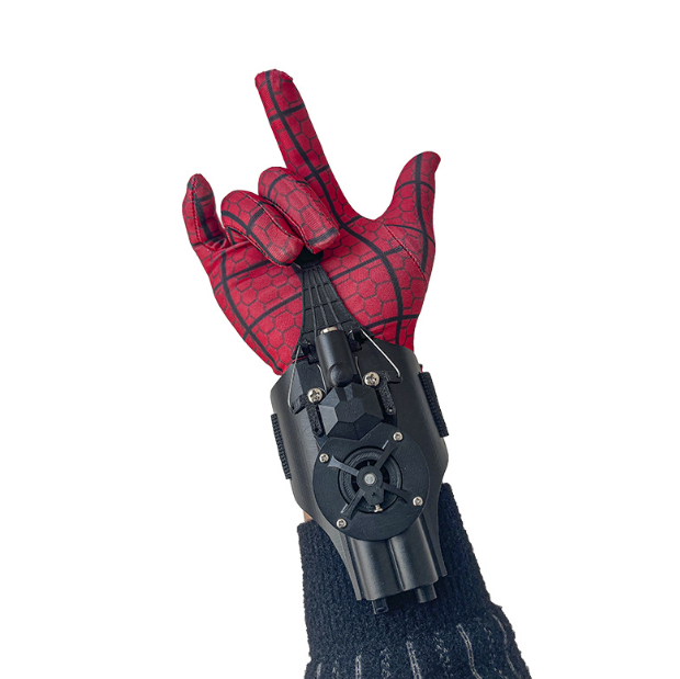 Пусковое устройство Человек-паук из натурального шелка, крутящаяся черная технология, необычная игрушка для мальчиков