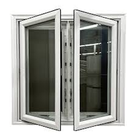 Fenêtres à battants en PVC de haute qualité pour villas résidentielles, portes en verre trempé, cadre en plastique, utilisation extérieure, design moderne, salle de bain