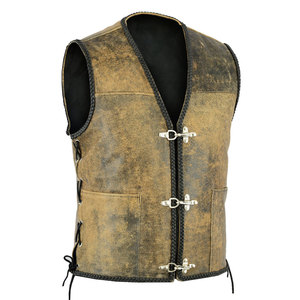 Gilet pour homme, en cuir véritable, de haute qualité, offre spéciale - Product Image 1