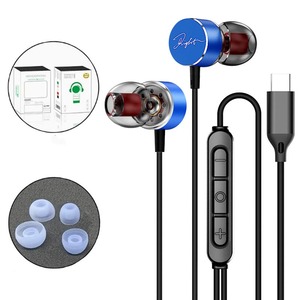 Audífonos Intrauditivos Negros con Cable de Alta Calidad de 1.2M, Tipo C, para iPhone - Product Image 5