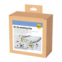 Bview Kit d'argile sèche à l'air blanc de qualité supérieure Kit complet de démarrage de poterie dans une boîte kraft écologique