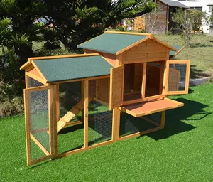 Gallinero grande de madera impermeable para exteriores, jaula de animales para gallinas, casa de animales