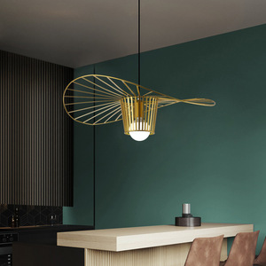 Lustre moderne en acier inoxydable doré, forme ovale, hauteur réglable, LED E26 avec télécommande pour salon - Product Image 3
