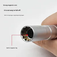Jeu de douilles magnétiques pour bougies d'allumage 3/8, longueur allongée, paroi fine, DIY, professionnel, durable, pour réparation de moteur automobile, tête pivotante