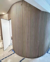 KASARO Vente en gros Panneaux de sel pour murs intérieurs en bois Feuilles d'armoires courbes Panneau acoustique en MDF flexible en polyester décoratif
