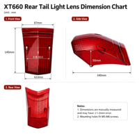 KOLMIO-LAM Cubierta de Lente de Luz Trasera para YAMAHA XT660R XT660X, Accesorios para XT660 X/R 2004-2014, Lente de Luz de Freno