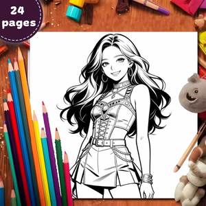 Cuaderno de Colorear Personalizado, Cuaderno Espiral de K-Pop para Niños y Adultos, Material Escolar, Libro de <span class=keywords><strong>Arte</strong></span>, Libro para Aliviar el Estrés - Product Image 3