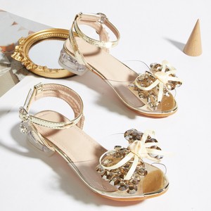 Sandali con Tacco Alto <span class=keywords><strong>per</strong></span> Bambine, Primavera 2026, Nuovi con Fiore di Cristallo e Fiocco, in Pelle PU, Comodi e Casual - Product Image 1