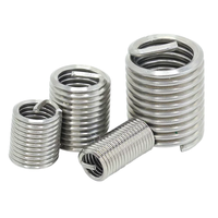 Inserts filetés en acier inoxydable auto-taraudeurs personnalisés, polis, entièrement filetés, norme DIN M2-M16