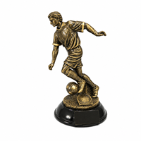 Trophée de football en résine peint à la main Weivista, sculpture de joueur de football, récompense