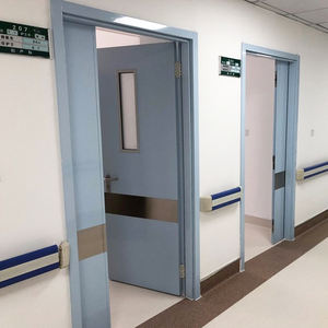 Puerta de sala limpia, paneles de puerta de acero, manijas de acero inoxidable 304, marco de velocidad de fuego, puertas interiores de acero para Hospital - Product Image 3