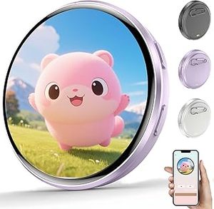 Badge nominatif personnalisé pour entreprise, écran HD transparent de 1,85 pouce, pince intelligente IA, téléchargement Bluetooth, longue autonomie de batterie, pendentif de sac à dos portable, usage professionnel - Product Image 1