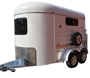 Rimorchio per Cavalli con Telaio Completamente Imbottito, Capacità 3000kg, Sistema di Frenata a Distanza - Product Image 2