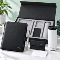 Coffret Cadeau d'Affaires Exécutif Personnalisé : Porte-documents A5, Stylo Métallique, Porte-cartes, Gobelet de Voyage – Idéal pour Réunions Clients de Conseillers Financiers