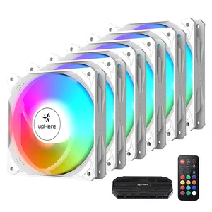 upHere 120 mm 6 PIN RGB Hochleistungs-PC Kühlung Kühlventilatoren Computer PC-Hülle Lüfter Funkfernsteuerung